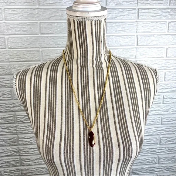 Vintage Sarah Coventry Gold & Maroon Necklace - Picture 2 of 7